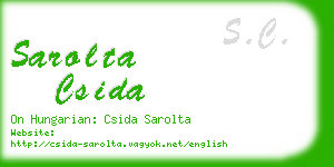 sarolta csida business card